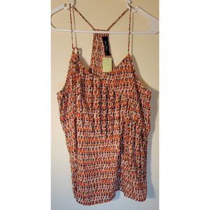 Anna Grace Women's Orange Sleeveless Pullover Tank Top Size Medium